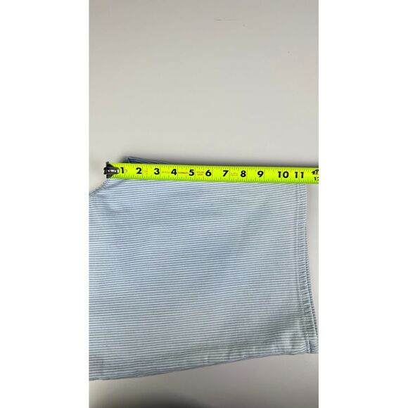 Chico's Blue & White Striped So Slimming‎ Girlfriend Slim Leg Shorts Size 10 - Picture 11 of 12